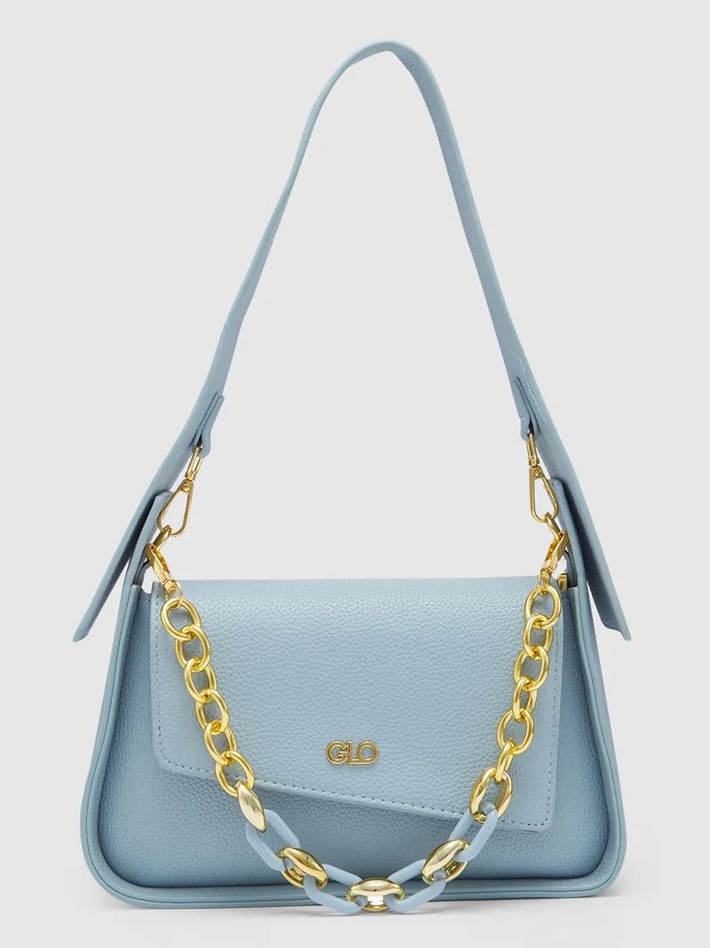 جلو باص Globus Women Blue Textured Handheld Bag